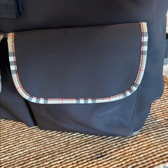 Burberry Fragrance Dark Brown Backpack w/ Nova Check Trim. Like new! - Picture 6 of 10